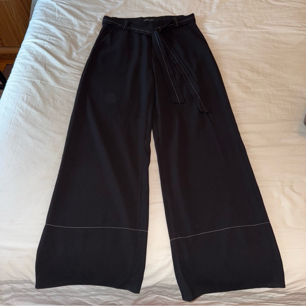 Elegant Black Wide-Leg Trousers